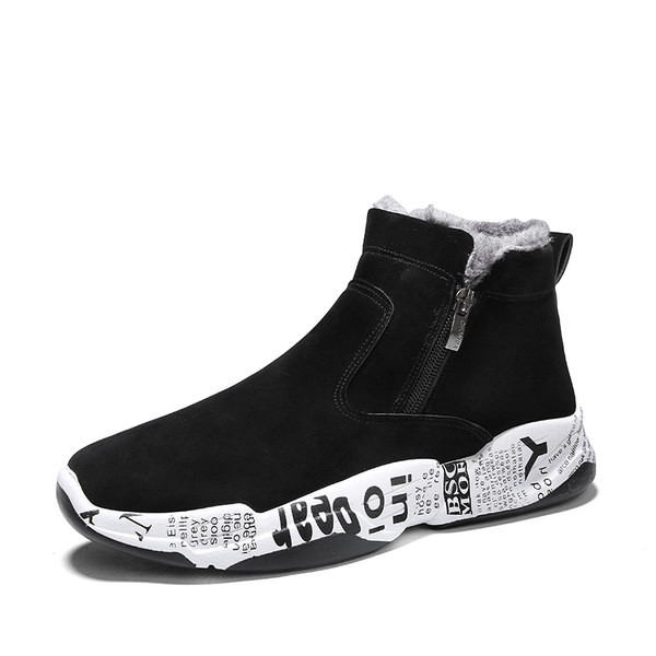 Ανδρικά χειμωνιάτικα μποτάκια από eco suede με ζεστή φόδρα