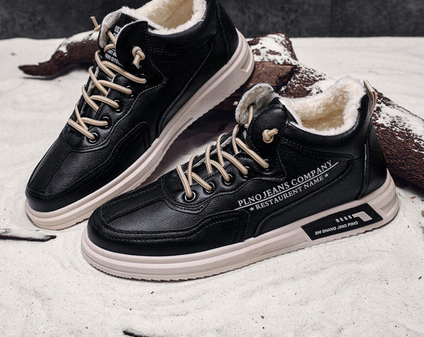 Ανδρικά έκο δερμάτινα sneakers με μαλακή φόδρα