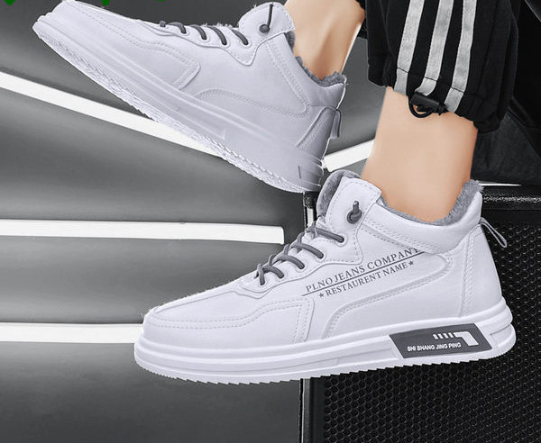 Ανδρικά έκο δερμάτινα sneakers με μαλακή φόδρα