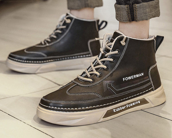 Ανδρικά χειμερινά sneakers με ζεστή φόδρα και επίπεδη σόλα