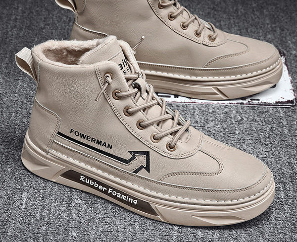 Ανδρικά χειμερινά sneakers με ζεστή φόδρα και επίπεδη σόλα