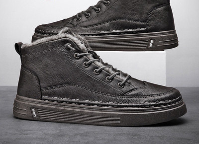 Ανδρικά sneakers από έκο δέρμα με επίπεδη σόλα