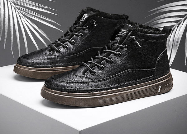 Ανδρικά sneakers από έκο δέρμα με επίπεδη σόλα