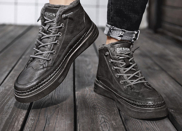 Ανδρικά sneakers από έκο δέρμα με επίπεδη σόλα