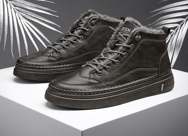 Ανδρικά sneakers από έκο δέρμα με επίπεδη σόλα