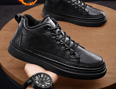 Ανδρικά sneakers με ζεστή φόδρα - από οικολογικό δέρμα