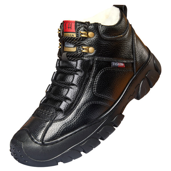 Ανδρικά χειμωνιάτικα παπούτσια με τραχιά σόλα και ζεστή φόδρα