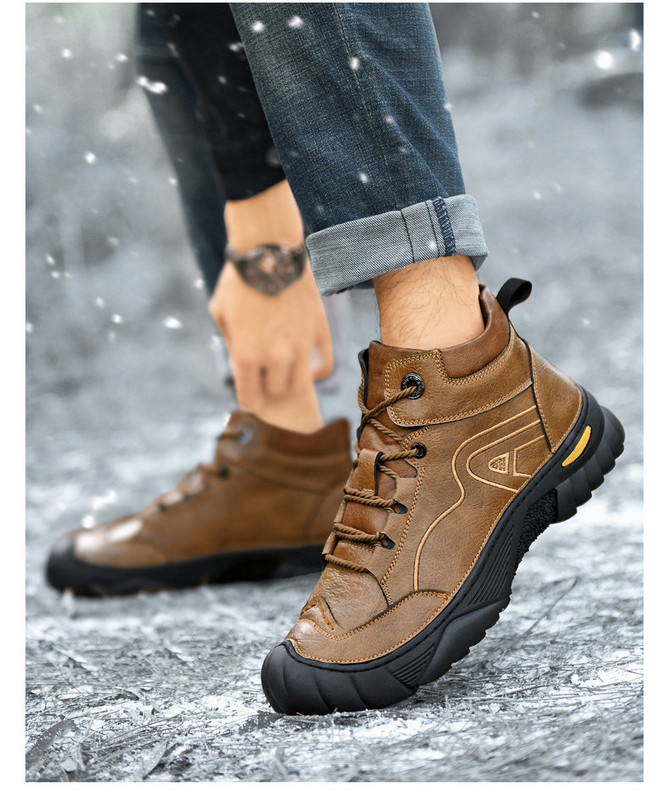 Ανδρικά έκο δερμάτινα παπούτσια με κορδόνια  σε τρία χρώματα