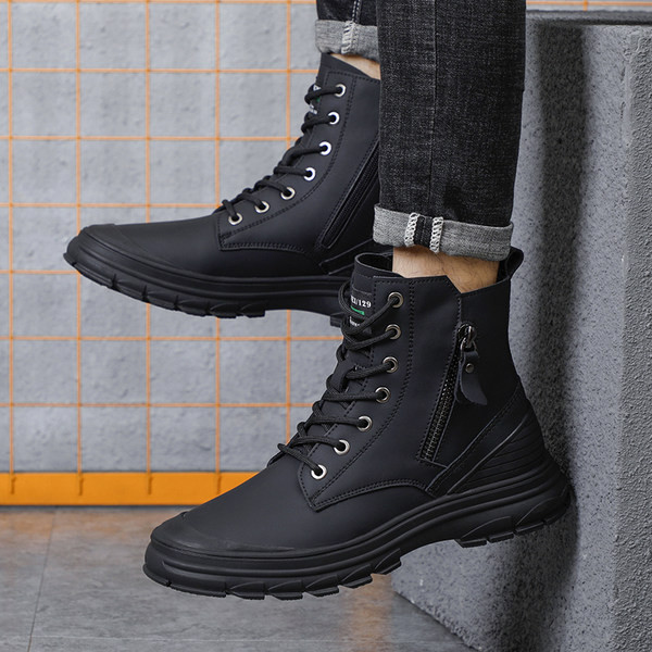 Ανδρικά οικολογικά καστόρινα μποτάκια με ζεστή φόδρα