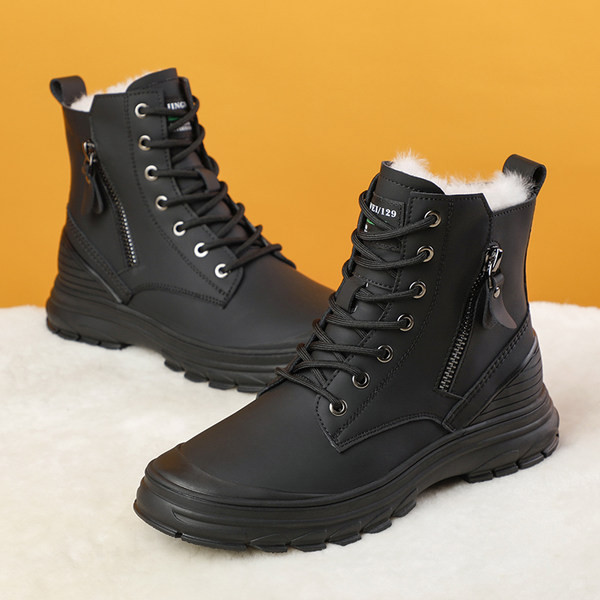 Ανδρικά οικολογικά καστόρινα μποτάκια με ζεστή φόδρα