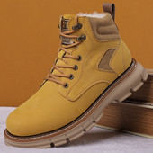 Ανδρικά μποτάκια με φόδρα και κορδόνια