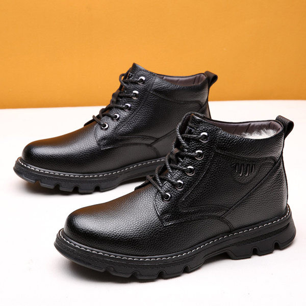 Έκο δερμάτινα παπούτσια με ζεστή φόδρα