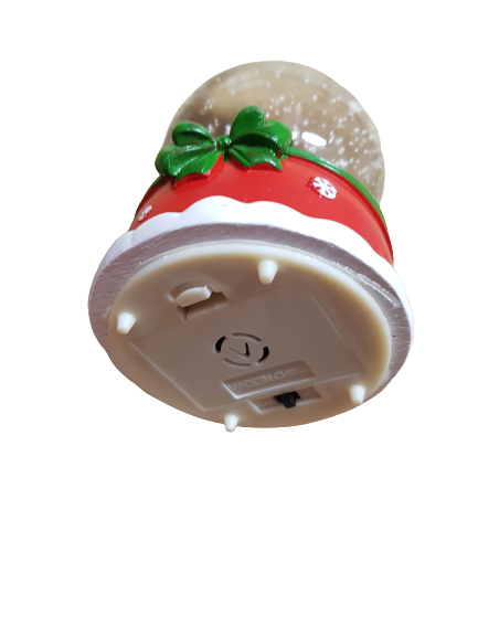 Коледна фигурка Ahelos, Преспапие, Музикално, Светещо, 12 см