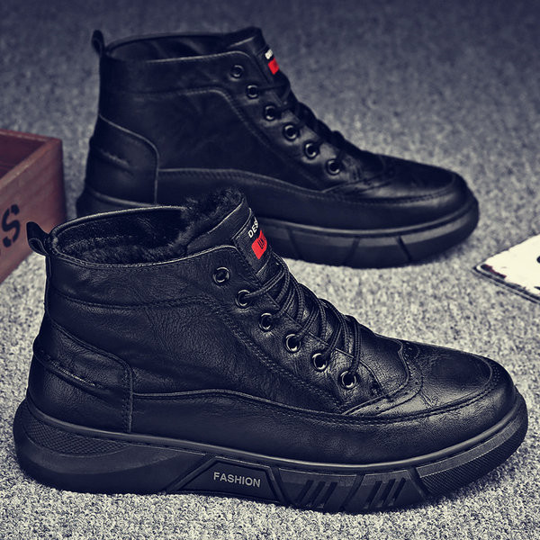 Ανδρικά έκο δερμάτινα χειμερινά παπούτσια σε τρία μοντέλα