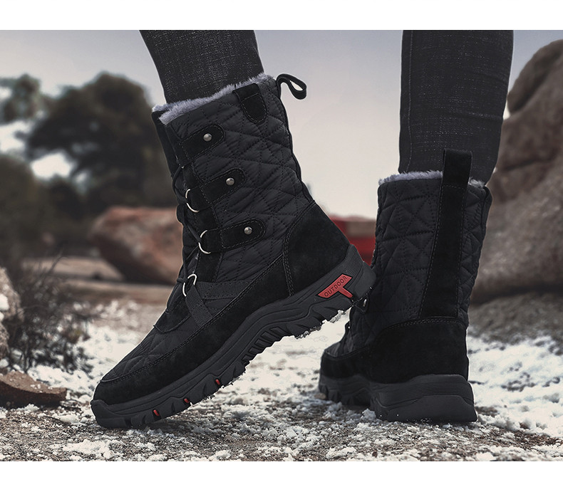 Ανδρικά χειμερινά παπούτσια με τραχιά ψηλή σόλα