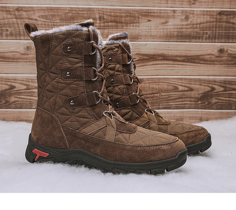 Ανδρικά χειμερινά παπούτσια με τραχιά ψηλή σόλα