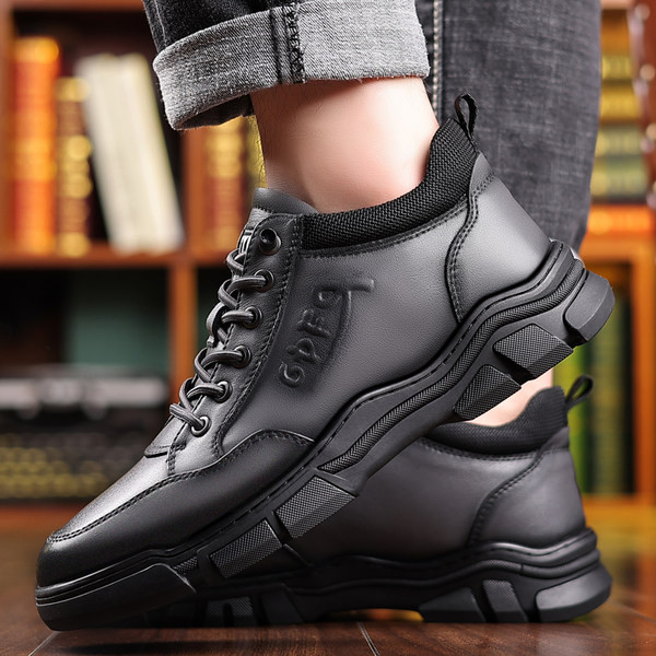 Χειμερινά ανδρικά παπούτσια από έκο δέρμα με μαλακή φόδρα