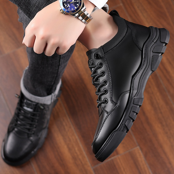 Χειμερινά ανδρικά παπούτσια από έκο δέρμα με μαλακή φόδρα