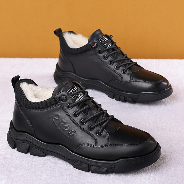 Χειμερινά ανδρικά παπούτσια από έκο δέρμα με μαλακή φόδρα