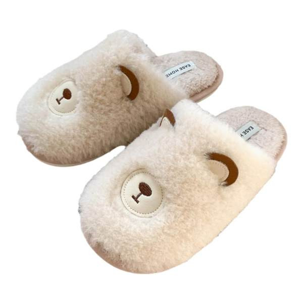 Ежедневни пухени чехли с 3D елемент