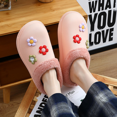 Нов модел пантофи с 3D цветя