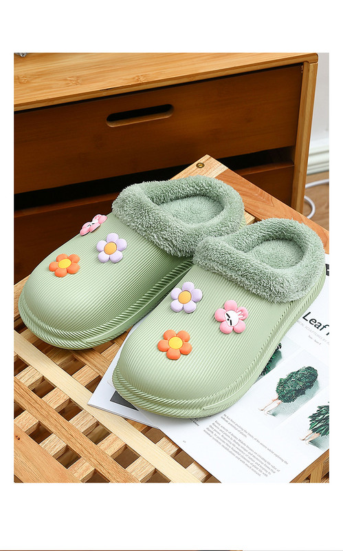 Нов модел пантофи с 3D цветя