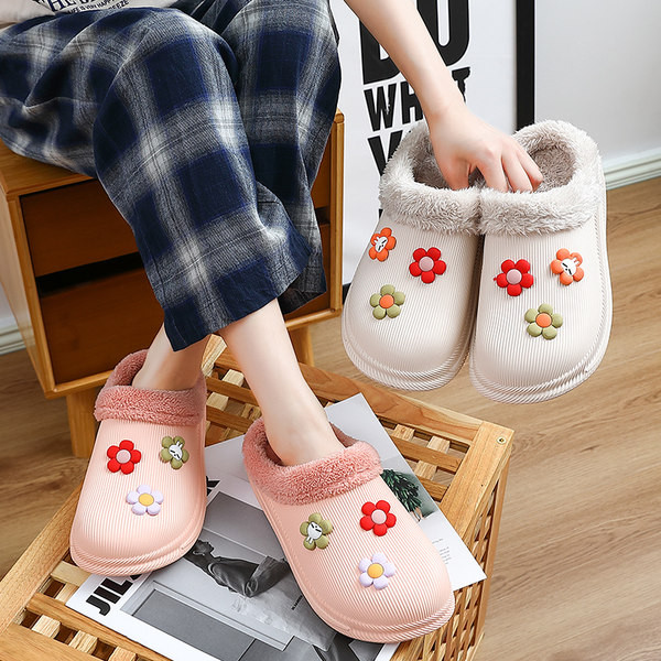 Нов модел пантофи с 3D цветя