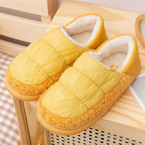 Домашни топли пантофи с дебела подметка