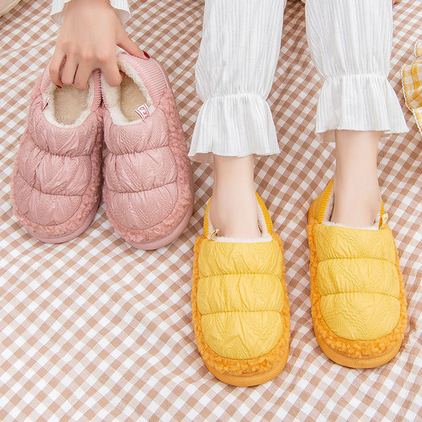 Домашни топли пантофи с дебела подметка