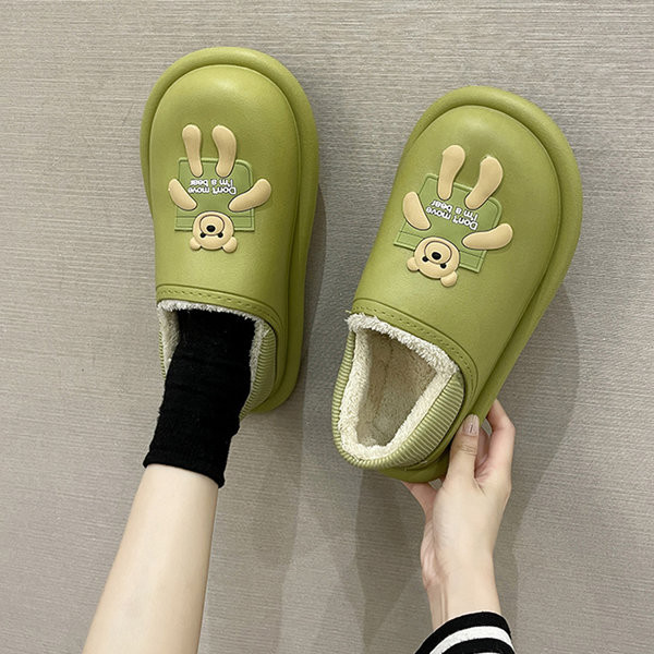 Pehme voodriga ja kaisukaru aplikatsiooniga naiste sussid