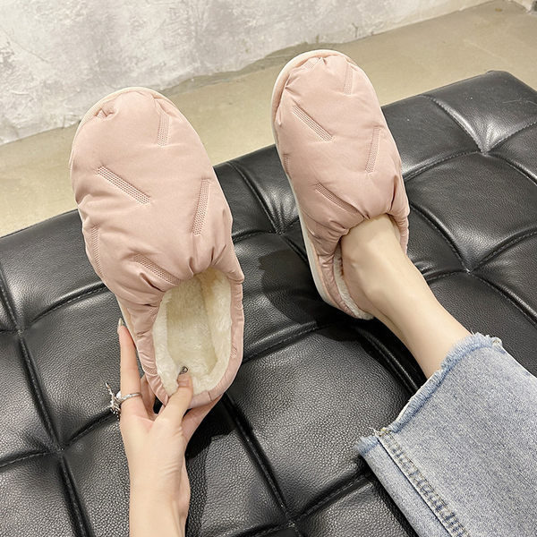 Дамски пантофи с топла подплата в три цвята