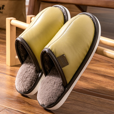 Дамски домашни чехли с пухена подплата