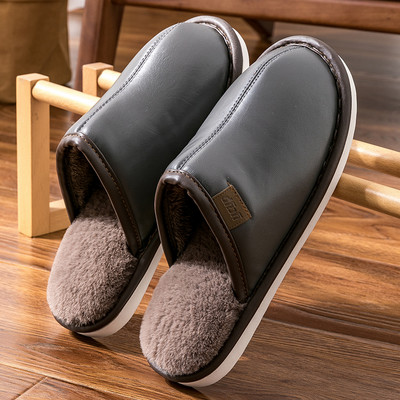 Дамски домашни чехли с пухена подплата