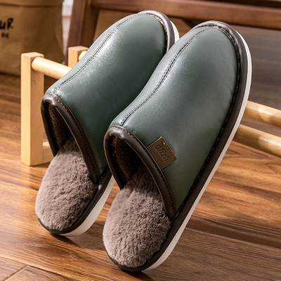 Дамски домашни чехли с пухена подплата