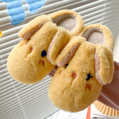 Дамски пухени пантофи с 3D елемент - два модела