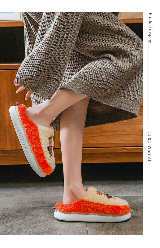 Пухени дамски пантофи с бродерия -няколко цвята