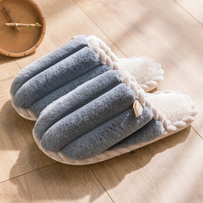 Пухени домашни пантофи с топла подплата