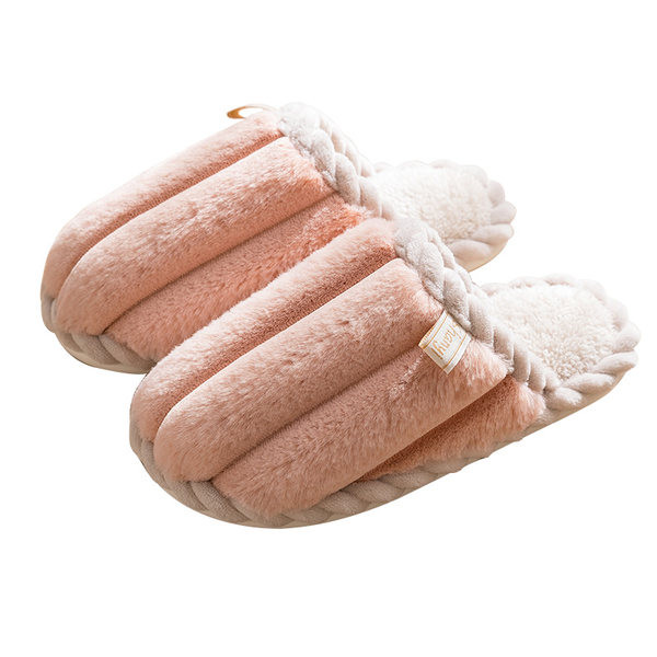 Пухени домашни пантофи с топла подплата