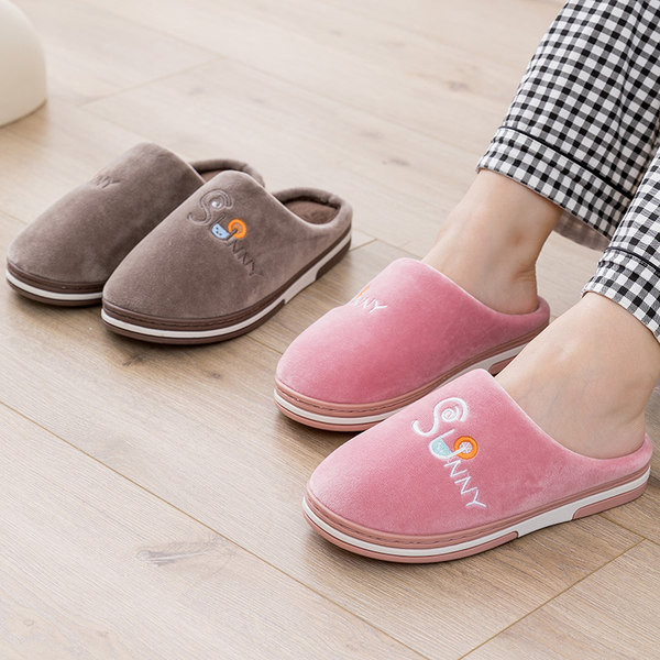 Дамски домашни чехли с надпис - няколко цвята