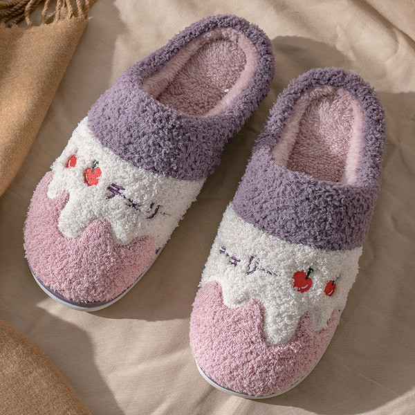 Cotton slippers women winter 2021 new home non-slip outer wear thick-soled Baotou autumn and winter ladies plush cotton shoes