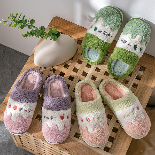 Cotton slippers women winter 2021 new home non-slip outer wear thick-soled Baotou autumn and winter ladies plush cotton shoes