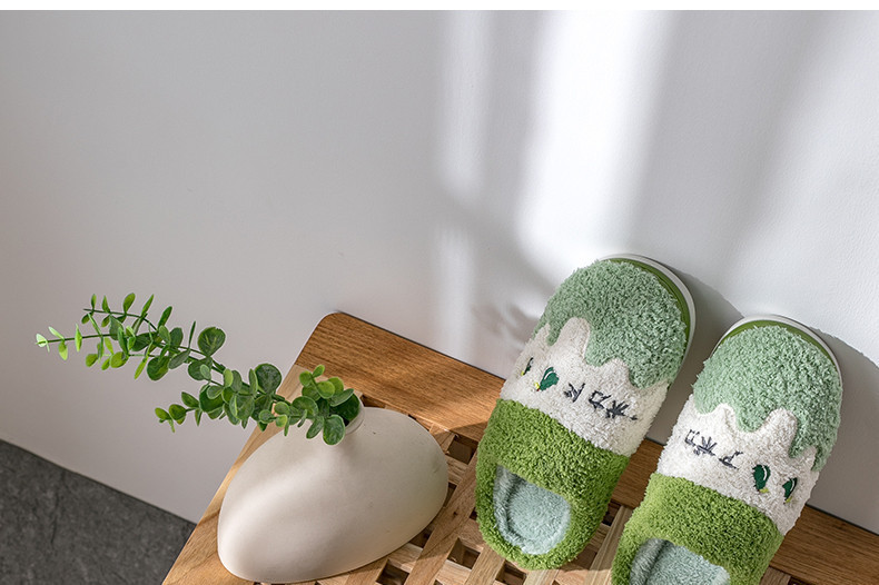 Cotton slippers women winter 2021 new home non-slip outer wear thick-soled Baotou autumn and winter ladies plush cotton shoes