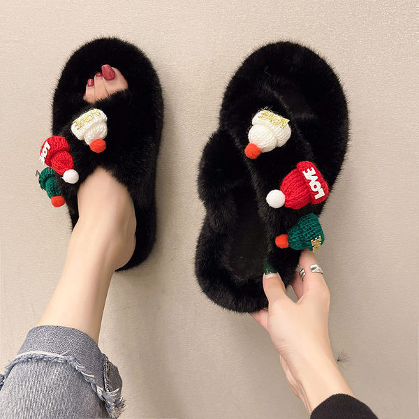 Нов модел дамски домашни чехли в три цвята