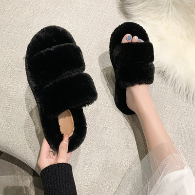 Пухкави дамски чехли в четири цвята