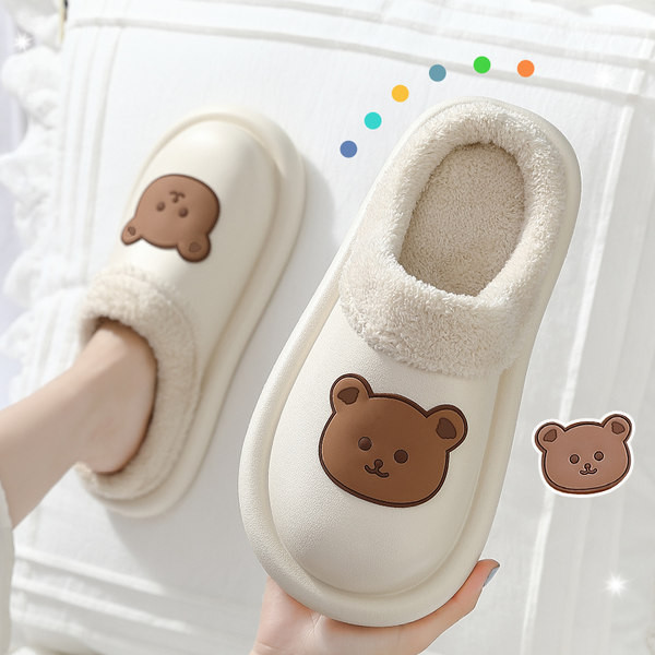 Домашни чехли с топла подплата и апликация за жени