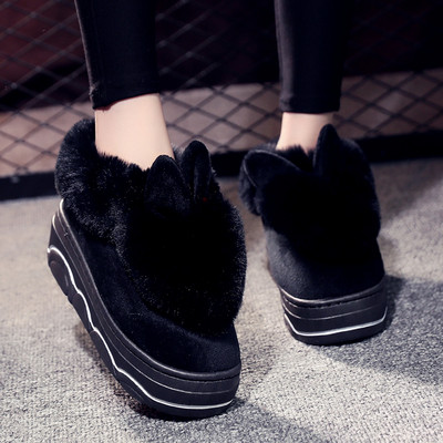 Топли дамски пантофи с пух в четири цвята