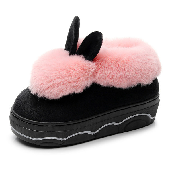 Топли дамски пантофи с пух в четири цвята