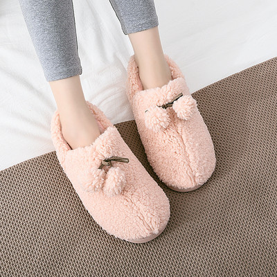 Нов модел пухени пантофи с помпони -няколко цвята