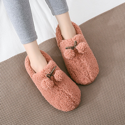 Нов модел пухени пантофи с помпони -няколко цвята