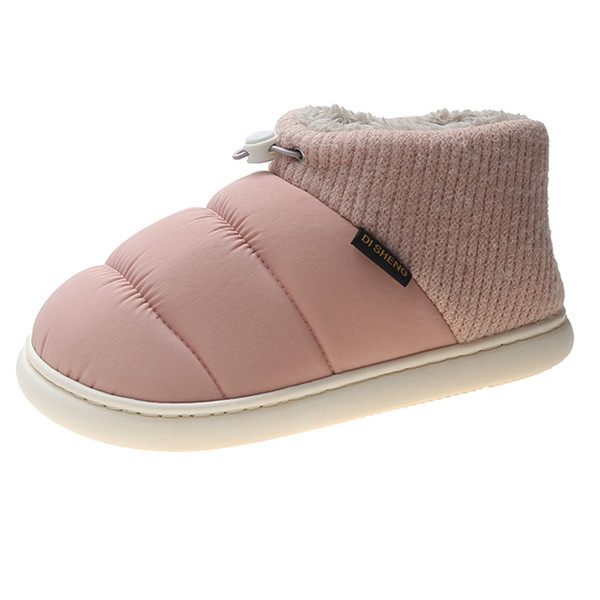 Дамски текстилни пантофи до глезена с топла подплата